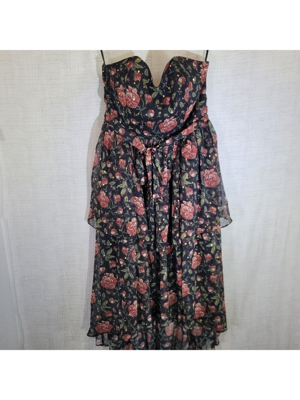 Forever Unique Hi-Lo Dress Womens 6 Floral Sleeveless Fit & Flare for ModCloth